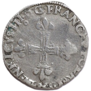 France - Henri III, 1/8 Ecu, Rennes