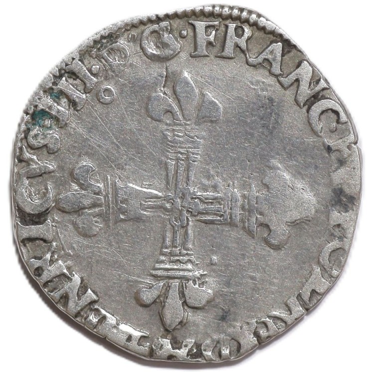 France - Henri III, 1/8 Ecu, Rennes