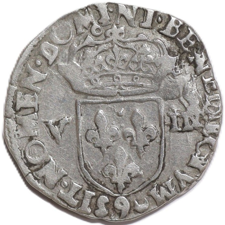 France - Henri III, 1/8 Ecu, Rennes