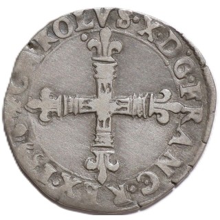 France - Charles X, 1/8 Ecu, 1590, T
