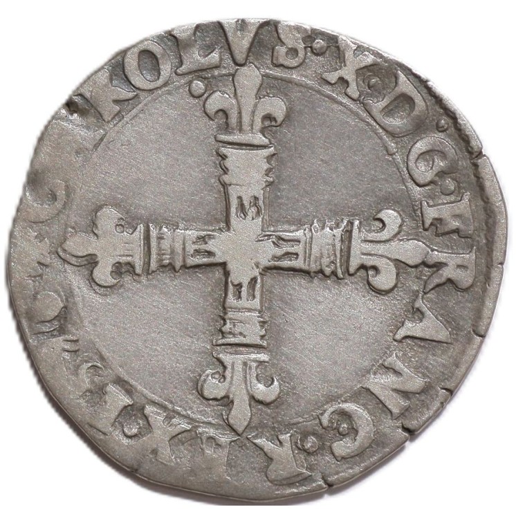 France - Charles X, 1/8 Ecu, 1590, T