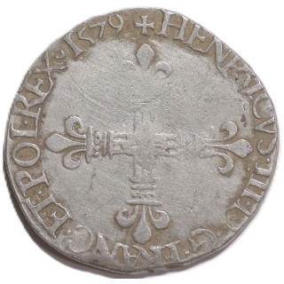 France - Henri III, 1/4 Ecu, 1579, H