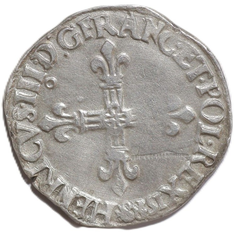 France - Henri III, 1/4 Ecu, 1588, 9