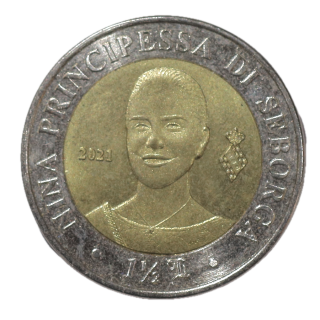 Italie, Seborga - Princesse Nina, 1 1/2 Luigini, 2024
