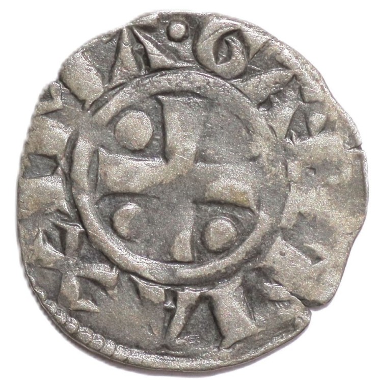 France - Dauphine, Archevêché de Vienne, Denier Ag., S.M Vienna, R/Maxima Gall, B. 1046
