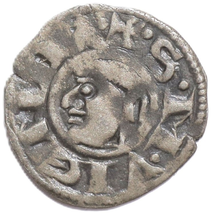 France - Dauphine, Archevêché de Vienne, Denier Ag., S.M Vienna, R/Maxima Gall, B. 1046
