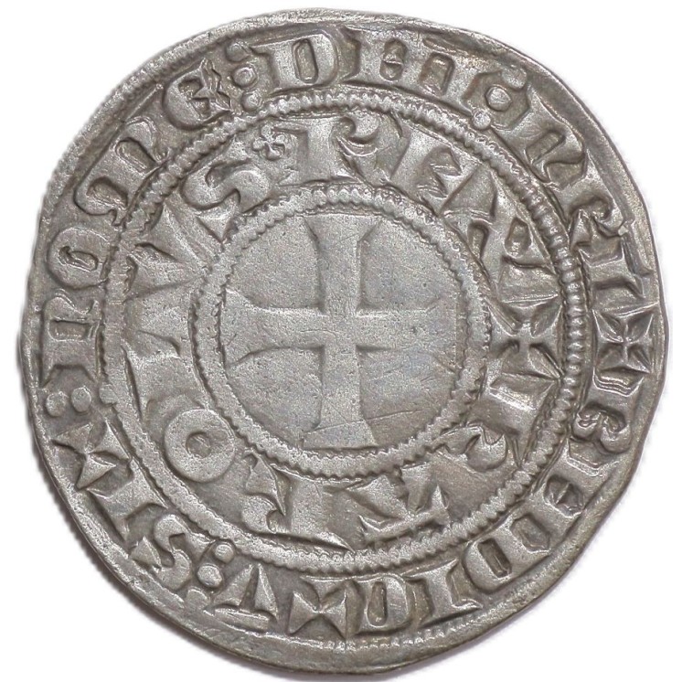 France - Charles IV (1322-1328), Maille blanche, 1ère émission