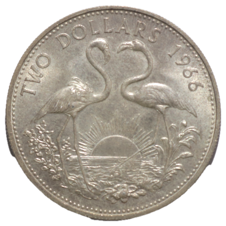 Bahamas - Elisabeth II (1952-2022), 2 Dollars, 1966