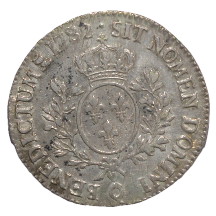 France - Louis XVI (1774-1793), Ecu aux branches d'olivier, 1782, Q (Perpignan)
