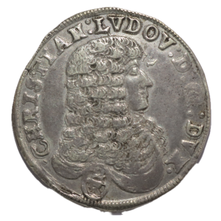 Allemagne, Mecklembourg, Schwerin - Christian Louis Ier (1658-1692), 2/3 Thaler, 1676