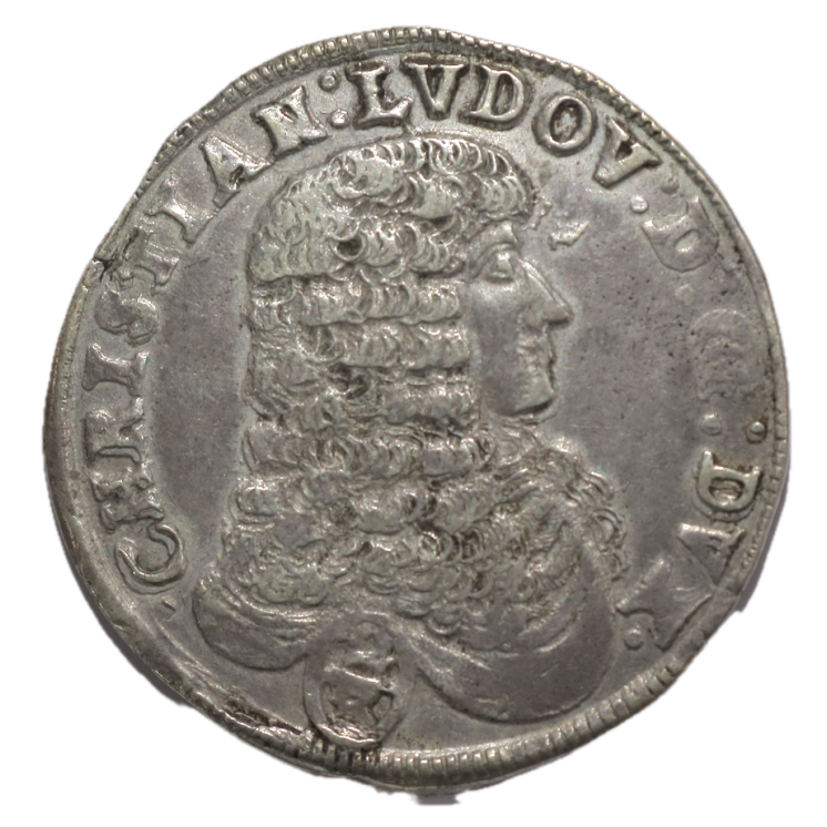 Allemagne, Mecklembourg, Schwerin - Christian Louis Ier (1658-1692), 2/3 Thaler, 1676