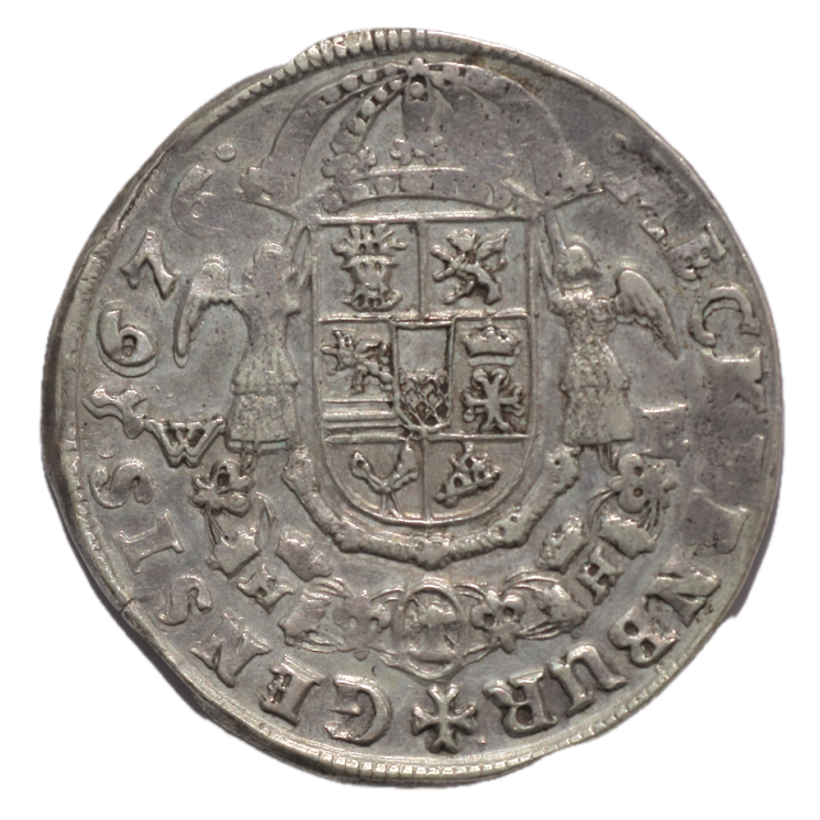 Allemagne, Mecklembourg, Schwerin - Christian Louis Ier (1658-1692), 2/3 Thaler, 1676