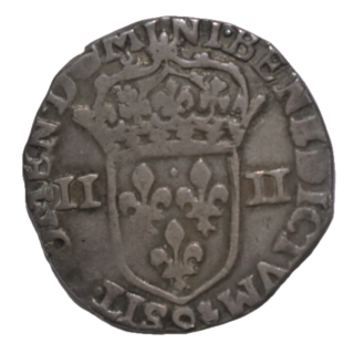 France - Henri IV (1589-1610), 1/4 d'Ecu, 1606, 9 (Rennes)