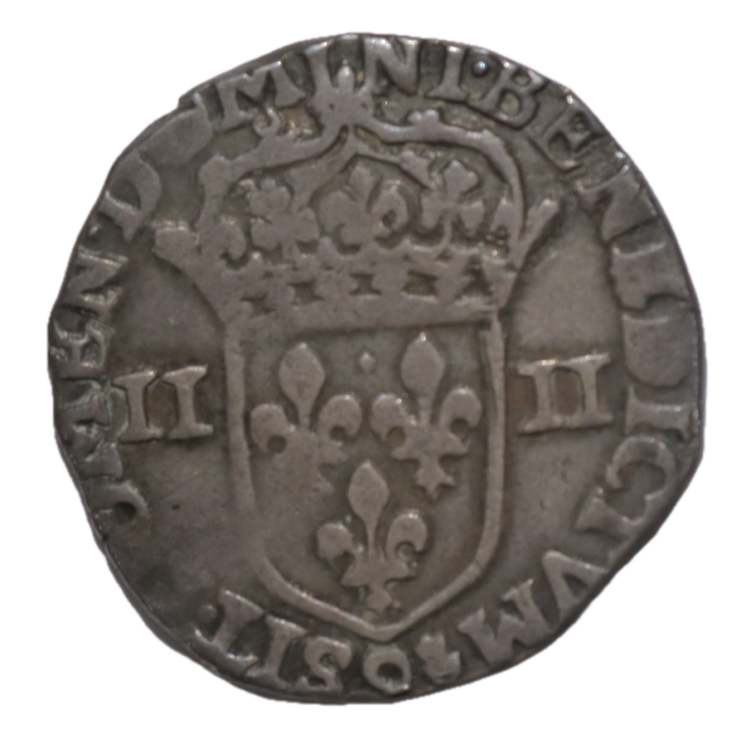 France - Henri IV (1589-1610), 1/4 d'Ecu, 1606, 9 (Rennes)