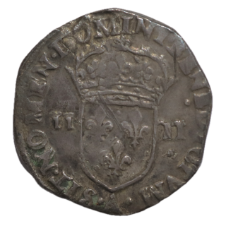 France - La Ligue, Charles X (1589-1596), 1/4 d'Ecu, 1594, A (Paris)