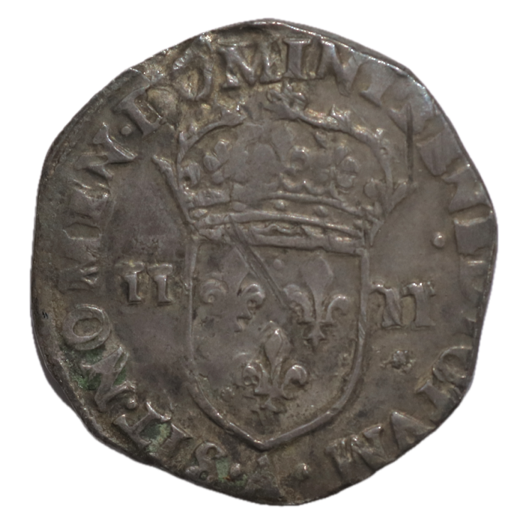 France - La Ligue, Charles X (1589-1596), 1/4 d'Ecu, 1594, A (Paris)