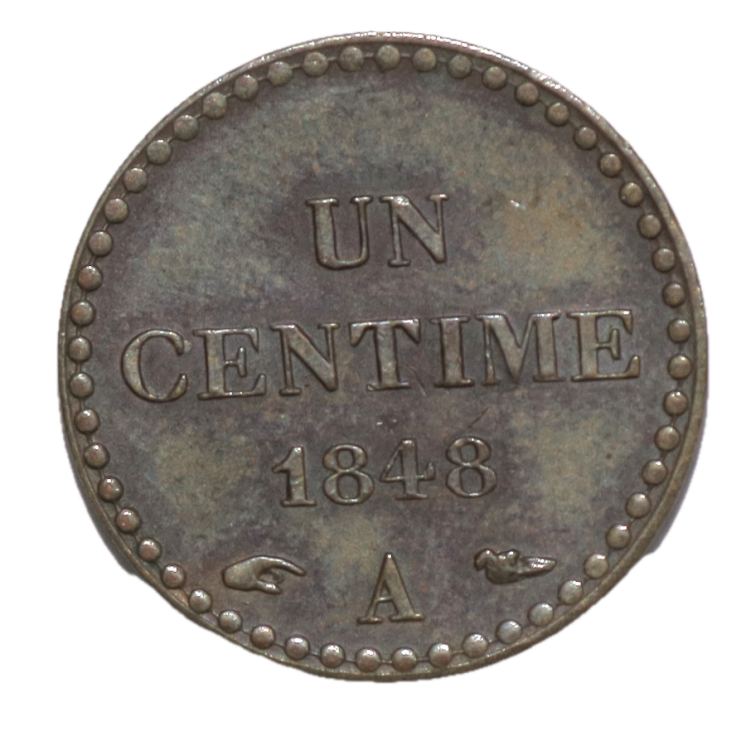 France - IIème République (1848-1852), 1 centime, 1848, A (Paris)