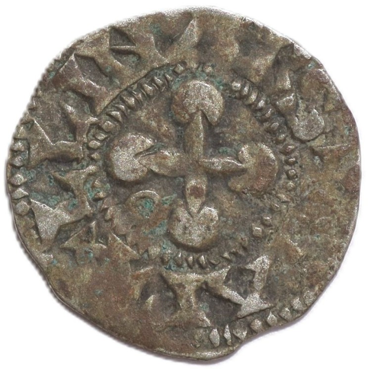 France - Dauphiné, Evêché de Valence & Dié, Denier Ar, VRBS Valentiai, R/S Apollinars, B. 1021