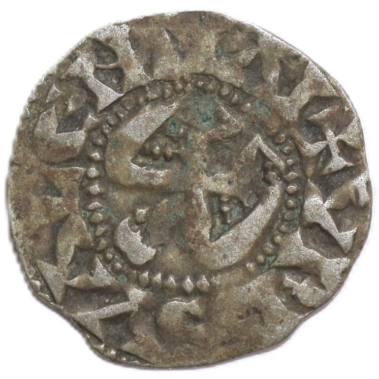 France - Dauphiné, Evêché de Valence & Dié, Denier Ar, VRBS Valentiai, R/S Apollinars, B. 1021