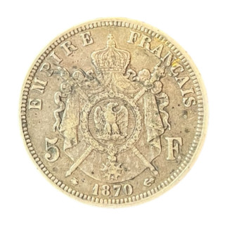 5 Francs Napoléon III 1870 A