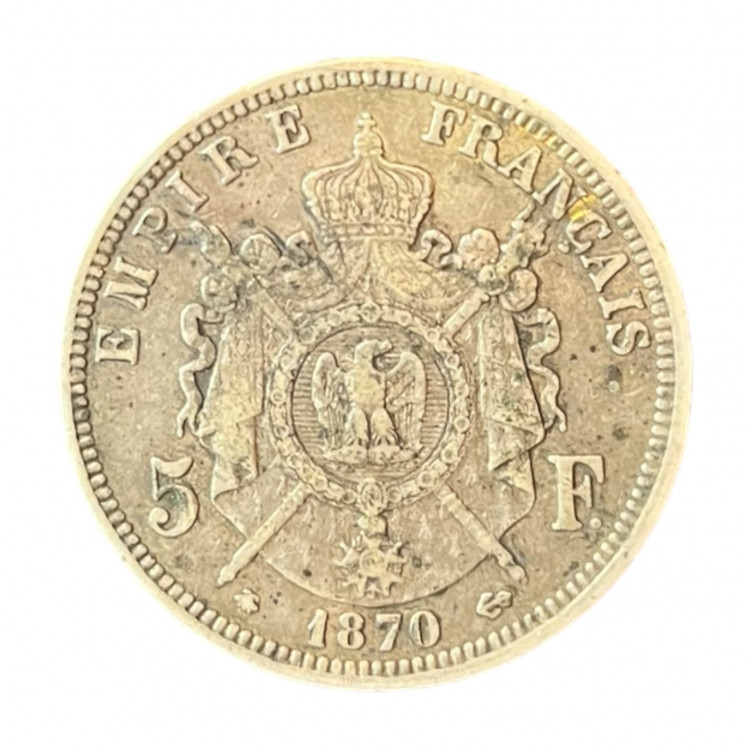 5 Francs Napoléon III 1870 A