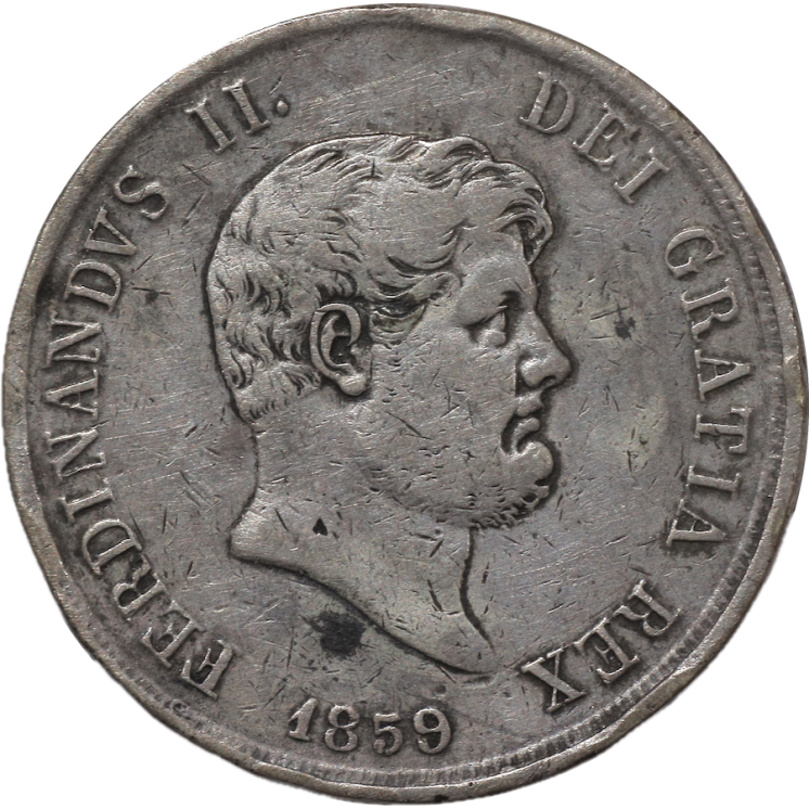 Italie - Naples et deux Siciles, Ferdinand II (1830-1859), 120 Grana, 1859