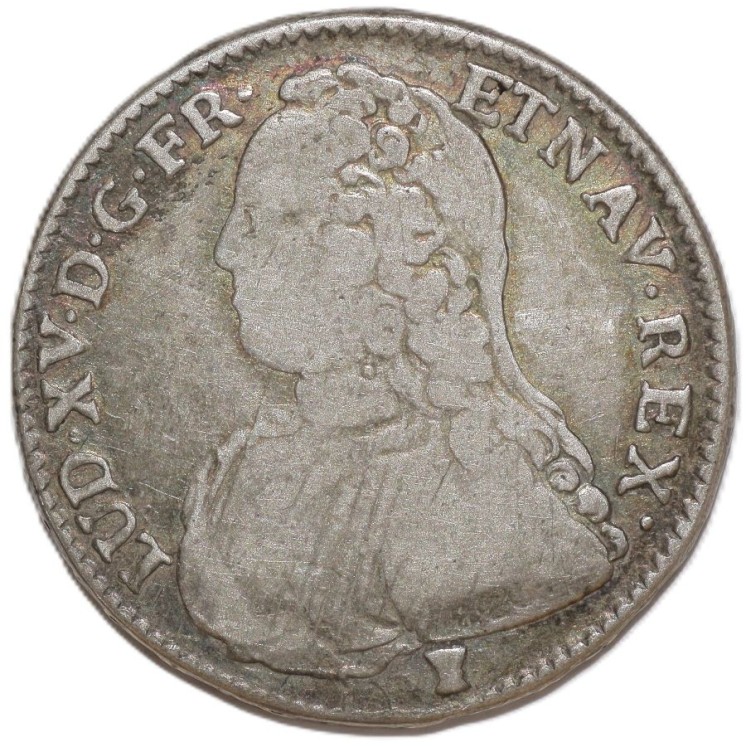 France - Louis XV (1715-1774), 1/2 Ecu, 1727, 9 (Rennes)