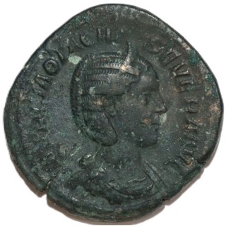 Empire Romain - Rome, Ottacille, 245 ap. J.C, Sesterce, Pudicitia