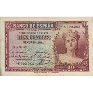 Espagne - 10 pesetas 1935