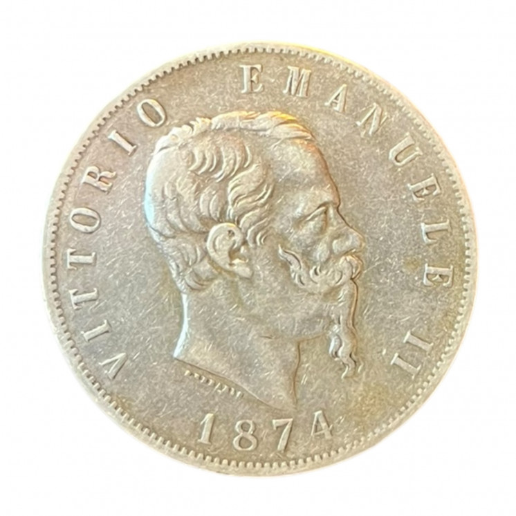 5 Lire Victor Emmanuel II 1874