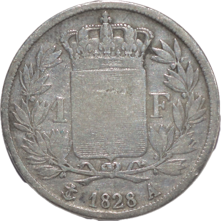 France - Charles X (1824-1830), 1 franc 1828, A (Paris)