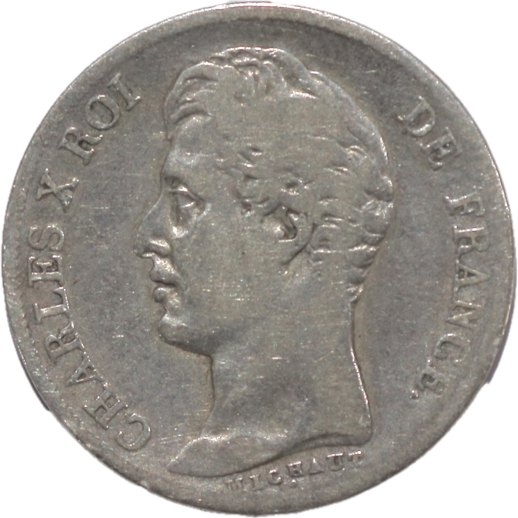 France - Charles X (1824-1830), 1 franc 1828, A (Paris)