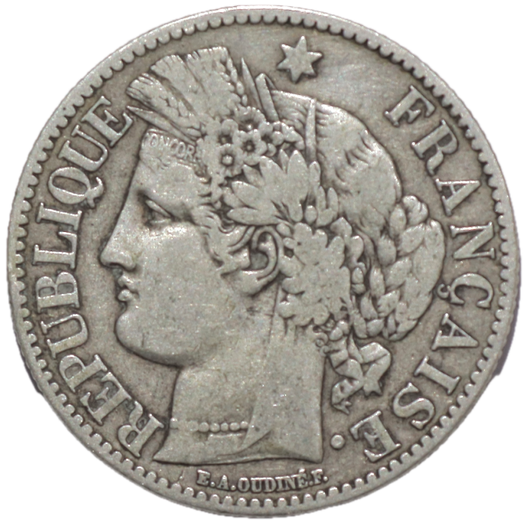 France - IIIe République (1870-1940), 2 francs 1871, A (Paris)