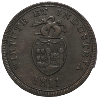 Angleterre - Jeton d'un demi penny, 1811 (Bristol)