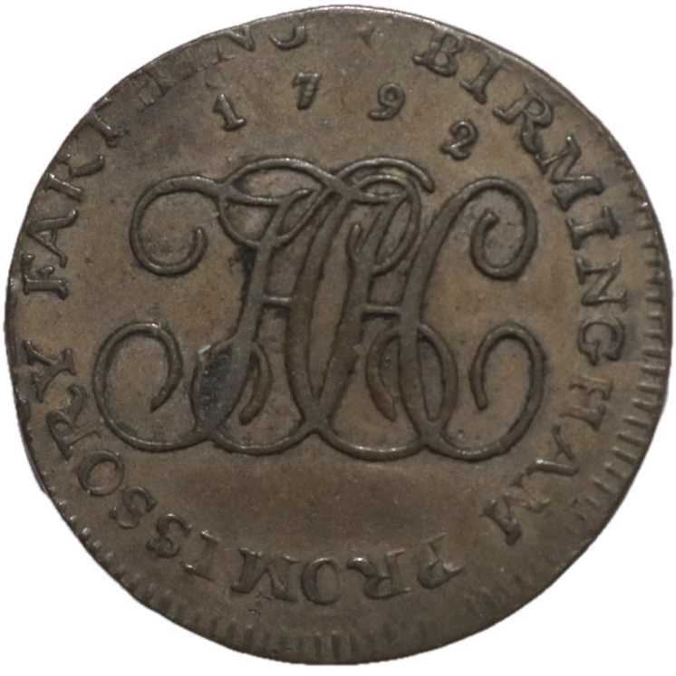 Angleterre - John Howard, Jeton 1792 (Birmingham)
