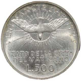 Vatican - Siège Vatican, 500 Lires 1963