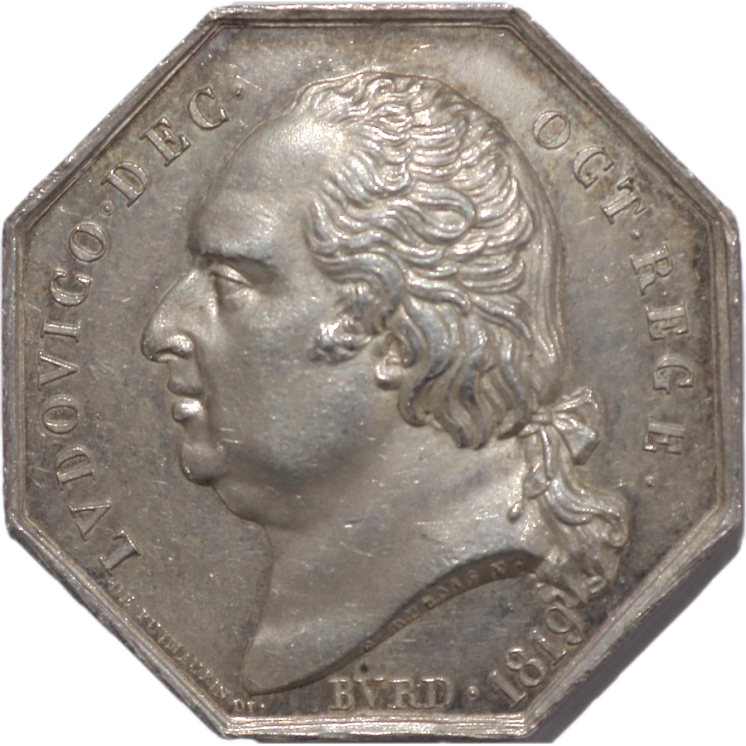 France, Louis XVIII (1814-1824), Jeton, Compagnie du pont de Bordeaux