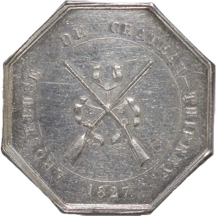 France, Jeton arquebuse du château Thierry, 1827