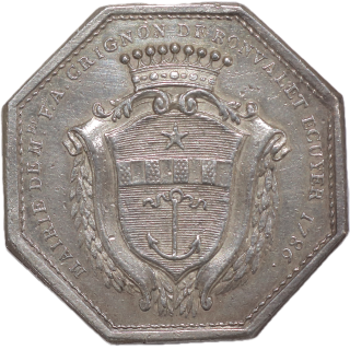 France, Orléans, Jeton Crignon de Bonvalet, Mairie d'Orléans, 1786