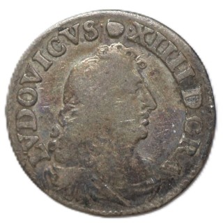 France - Louis XIV (1643-1715), 4 sols "des traitants", 1675, D ( Lyon)