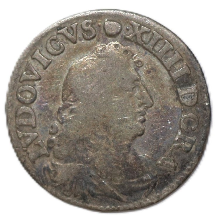 France - Louis XIV (1643-1715), 4 sols "des traitants", 1675, D ( Lyon)