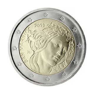 2010 - Saint Marin 2 euros, 500ème anniversaire de la mort de Botticelli (pièce seule)