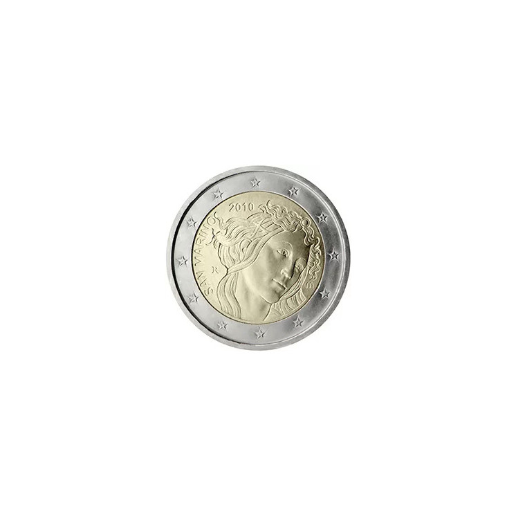 2010 - Saint Marin 2 euros, 500ème anniversaire de la mort de Botticelli (pièce seule)