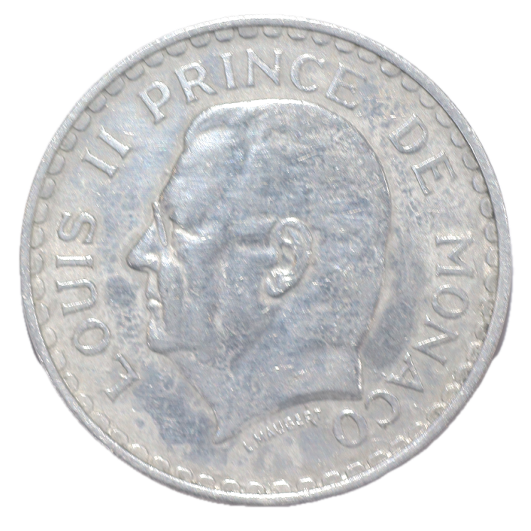 Monaco - Louis II (1922-1949), 5 Francs, 1945