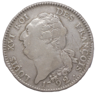 France - Louis XVI (1774-1793), Constitutionnel, Ecu de 6 livres, 1792, A (Paris)