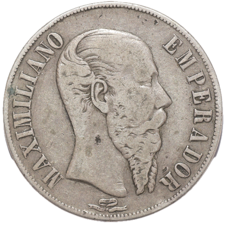 Mexique - Maximilien Ier (1863-1867), 1 Peso, 1866, M (Mexico)