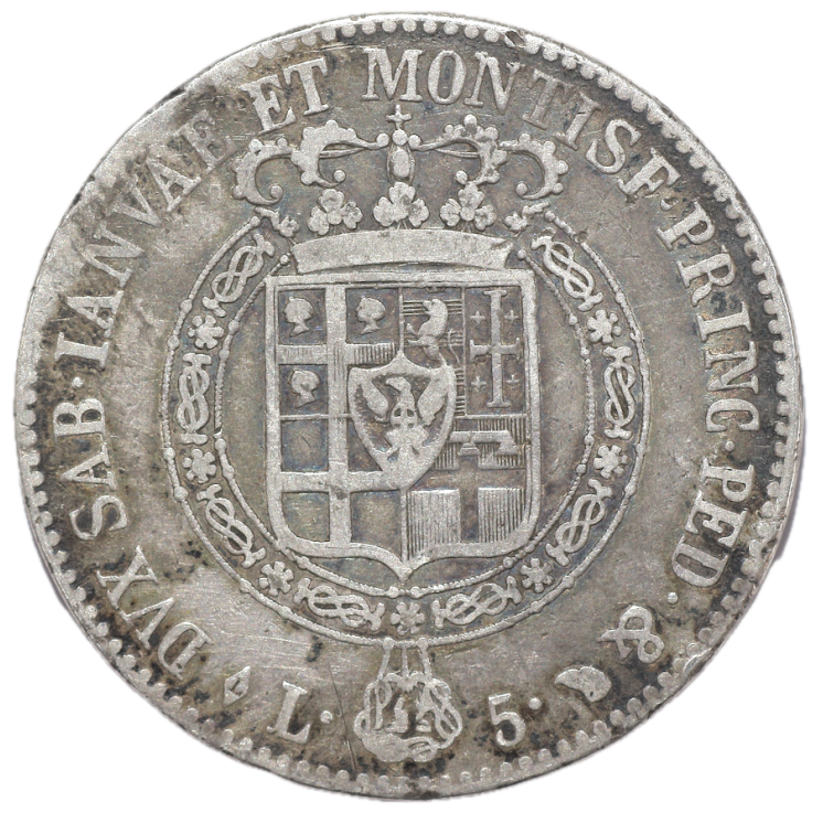 Italie, Sardaigne - Victor-Emmanuel Ier (1802-1821), 5 Lira, 1820, L (Turin)
