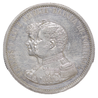 Portugal - Charles Ier (1899-1908), 1000 Reis, Commémoration de la découverte de l'Inde, 1898