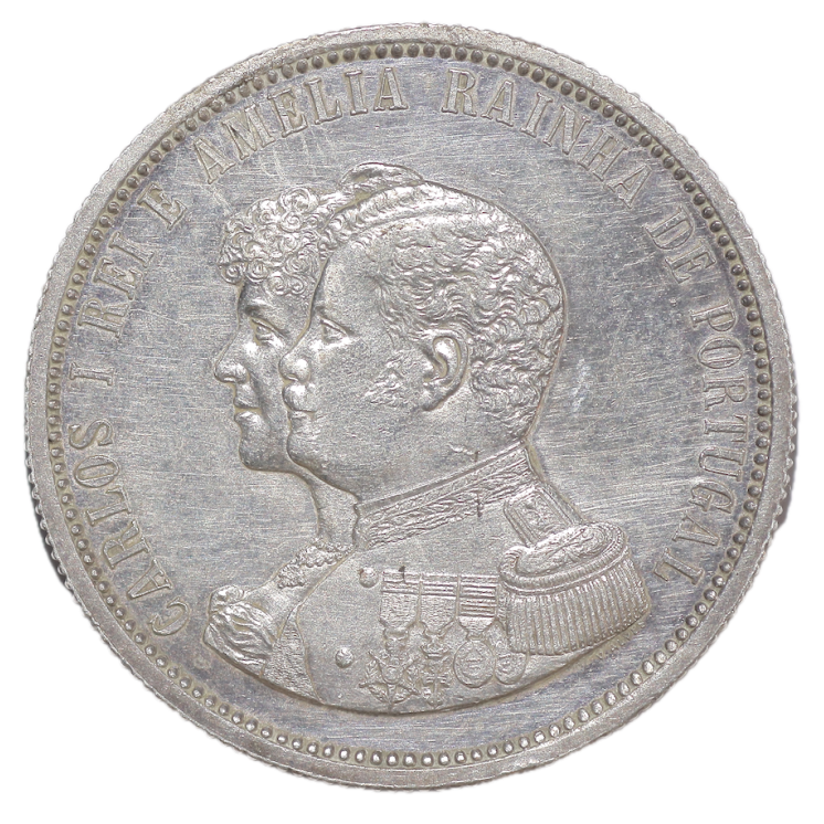 Portugal - Charles Ier (1899-1908), 1000 Reis, Commémoration de la découverte de l'Inde, 1898
