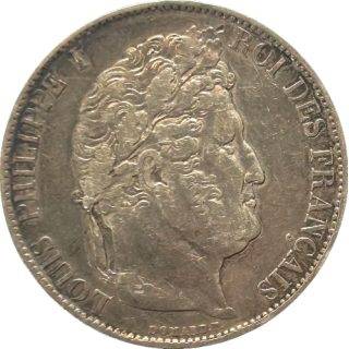 5 Francs 1844 W Louis Philippe I